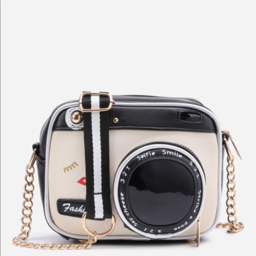 Camera Shaped Crossbody Bag With Buckle